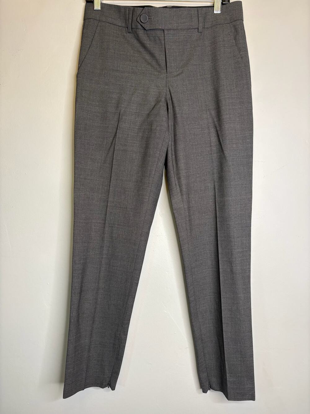Vince Gray Wool Blend Tailored Dress Trousers Pants Career Office Size 10